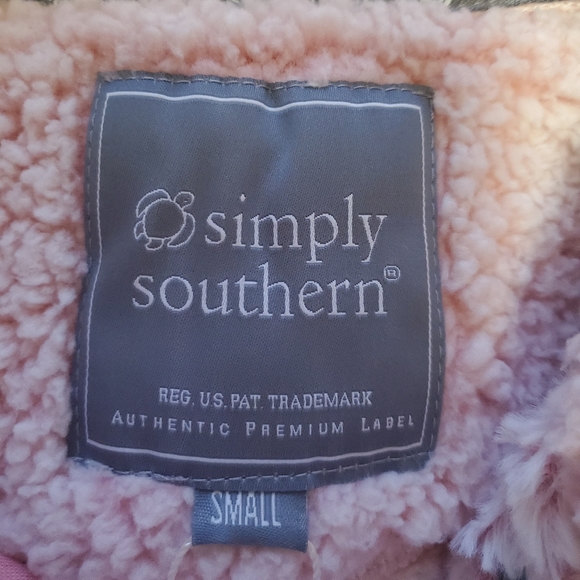 Womens Simply Southern Pink Sherpa Fleece sz Small NWT - Picture 4 of 5